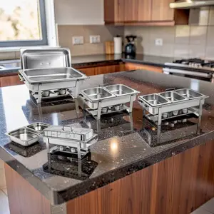 Elegant Table Setup 11L Stainless Steel Triple Chafing Dish