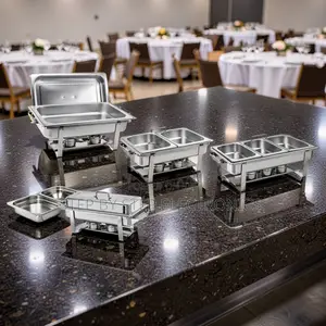 Large Capacity Set 11L Stainless Steel Triple Chafing Dish