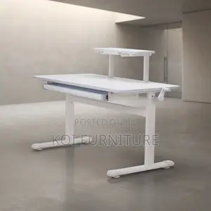 Office Desk; 1.2 Meters White Ergonomic Manual Adjustable Desk