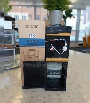 Sonar Black Gold Water Dispenser With Cabinet–Hot, Cold Normal Water