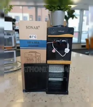Sonar Black Gold Water Dispenser With Cabinet–Hot, Cold Normal Water