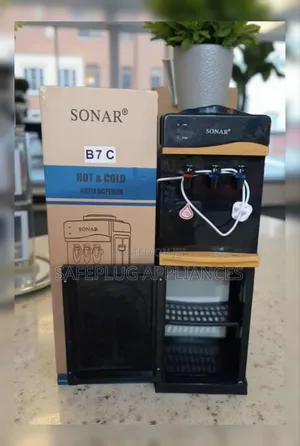 Sonar Black Gold Water Dispenser With Cabinet–Hot, Cold Normal Water