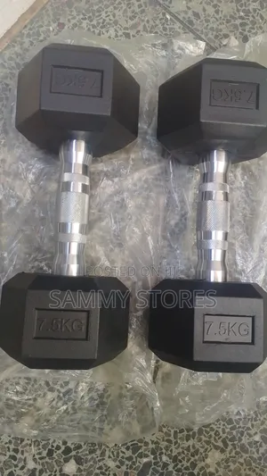 7.5KG Cast Iron Hex Dumbbells for Home Gym
