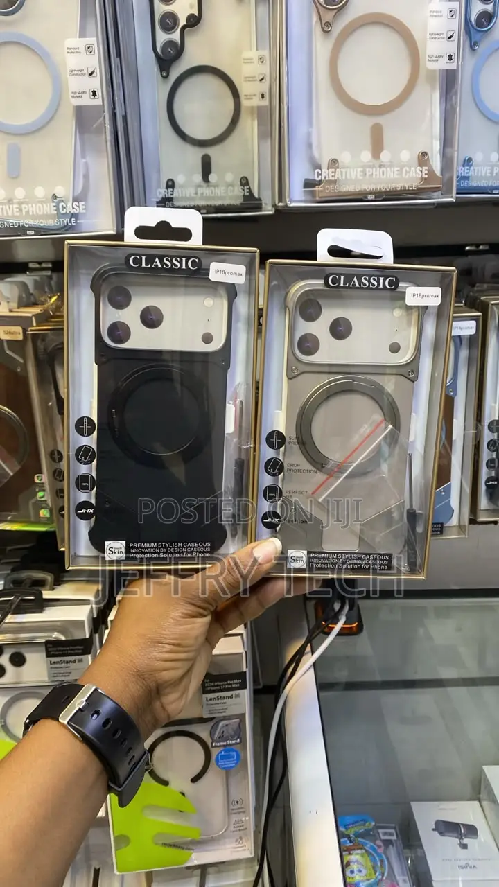 Classic MagSafe Armor Phone Case in a Metallic Gray iPhone 15 Pro Max
