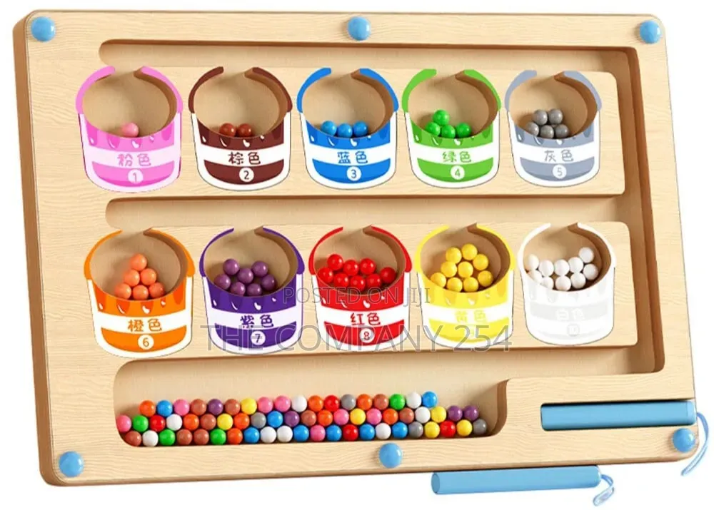 Colorful Magnetic Maz Toddler Fine Motor Coordination Puzzle Set