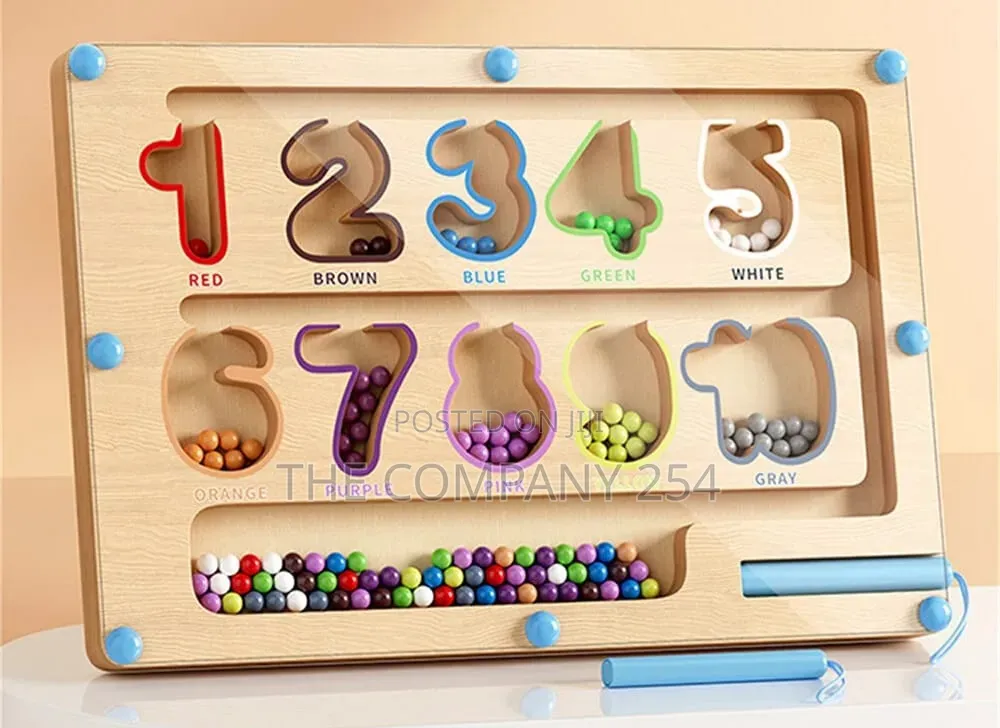 Colorful Magnetic Maz Toddler Fine Motor Coordination Puzzle Set