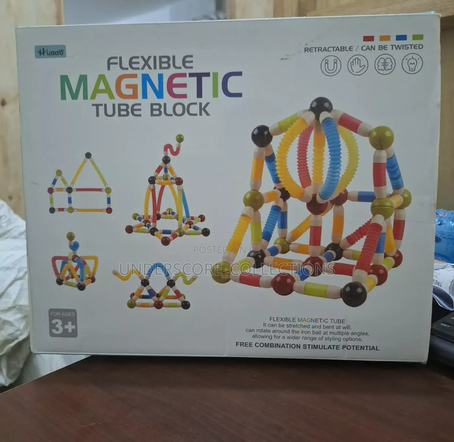 136pcs Magnetic Tube Blocks