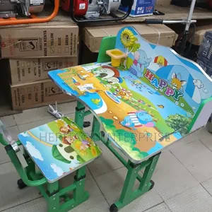 Kids Study Desk With Chair Blue, Green Pink