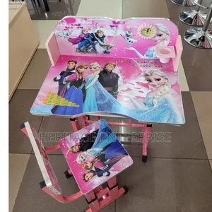 Adjustable Kids Study Table Desk Pink and Blue
