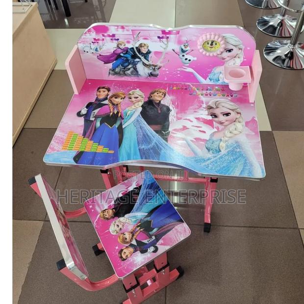 Adjustable Kids Study Table Desk Pink and Blue - main view