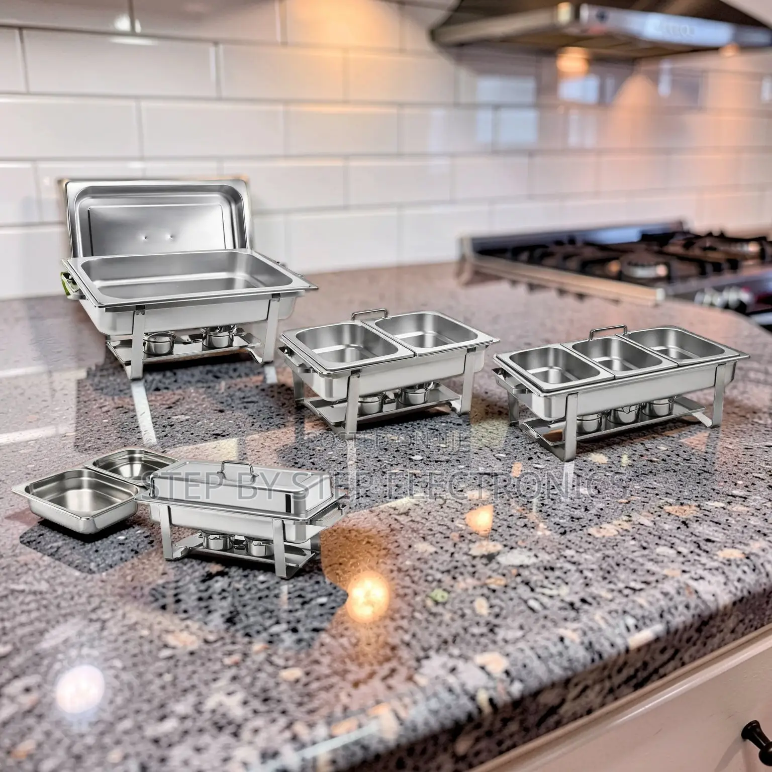 Multi Dish Serving 11L Stainless Steel Triple Chafing Dish