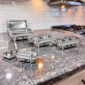 Multi Dish Serving 11L Stainless Steel Triple Chafing Dish