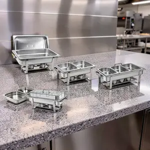 Serving Ready Design 11L Stainless Steel Triple Chafing Dish