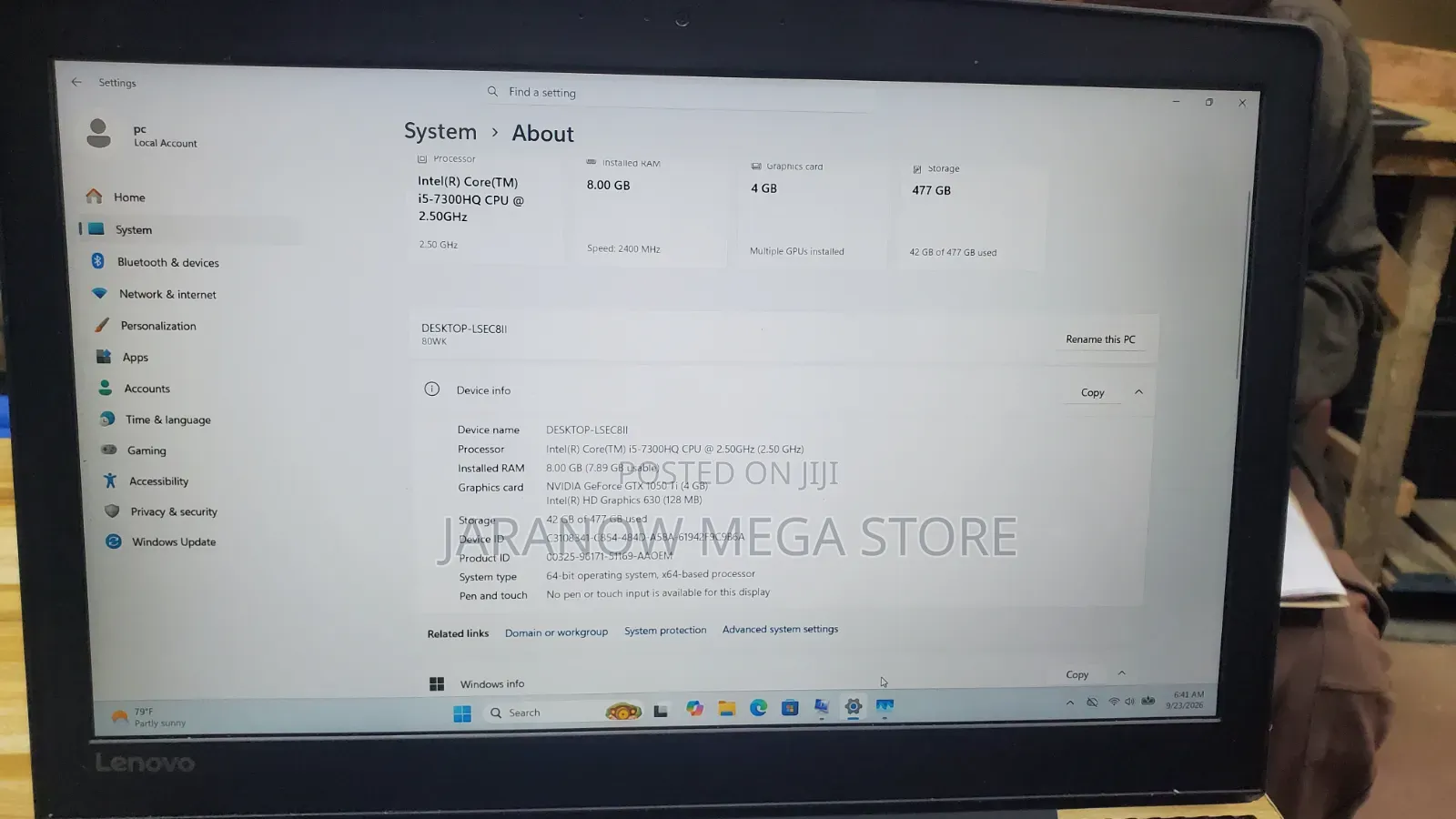 Laptop Lenovo Legion Y520 8GB Intel Core i5 SSD 512GB