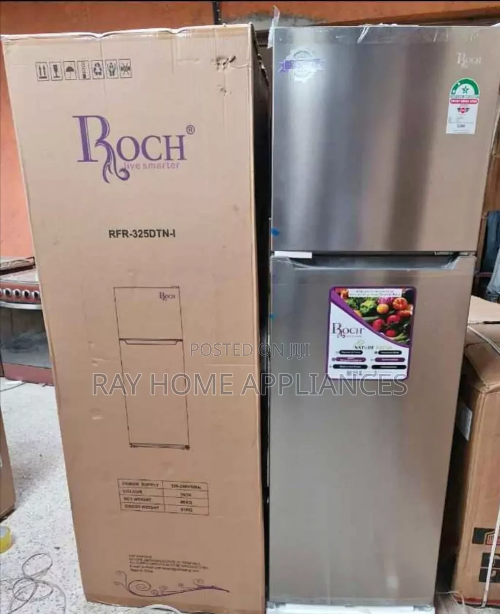 255 Litres Roch RFR-325-DT-I No Frost Double Door Refrigerator