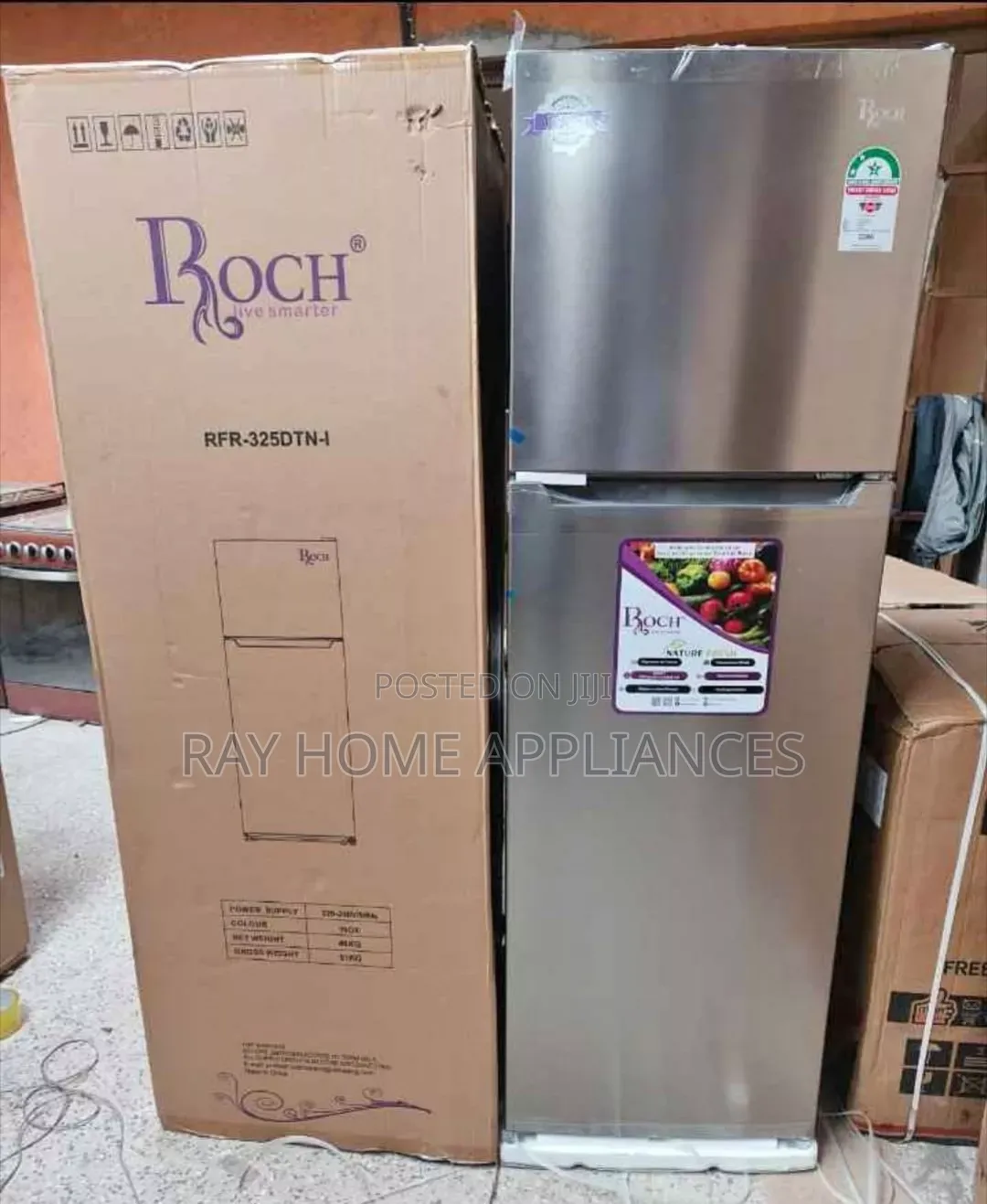 255 Litres Roch RFR-325-DT-I No Frost Double Door Refrigerator