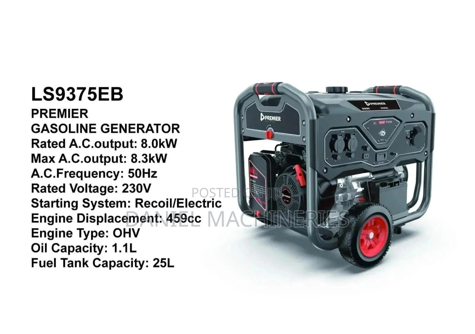 Premier Gasoline Generator 8.5kva