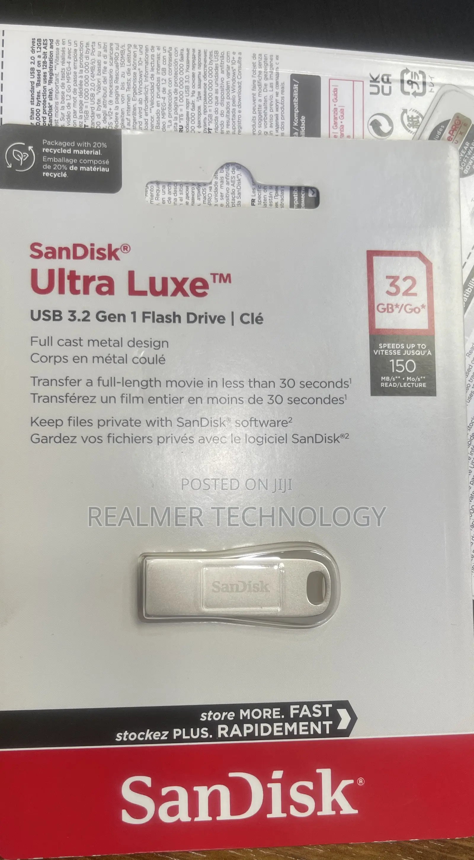Sandisk Ultra Luxe 32gb Flash Disk