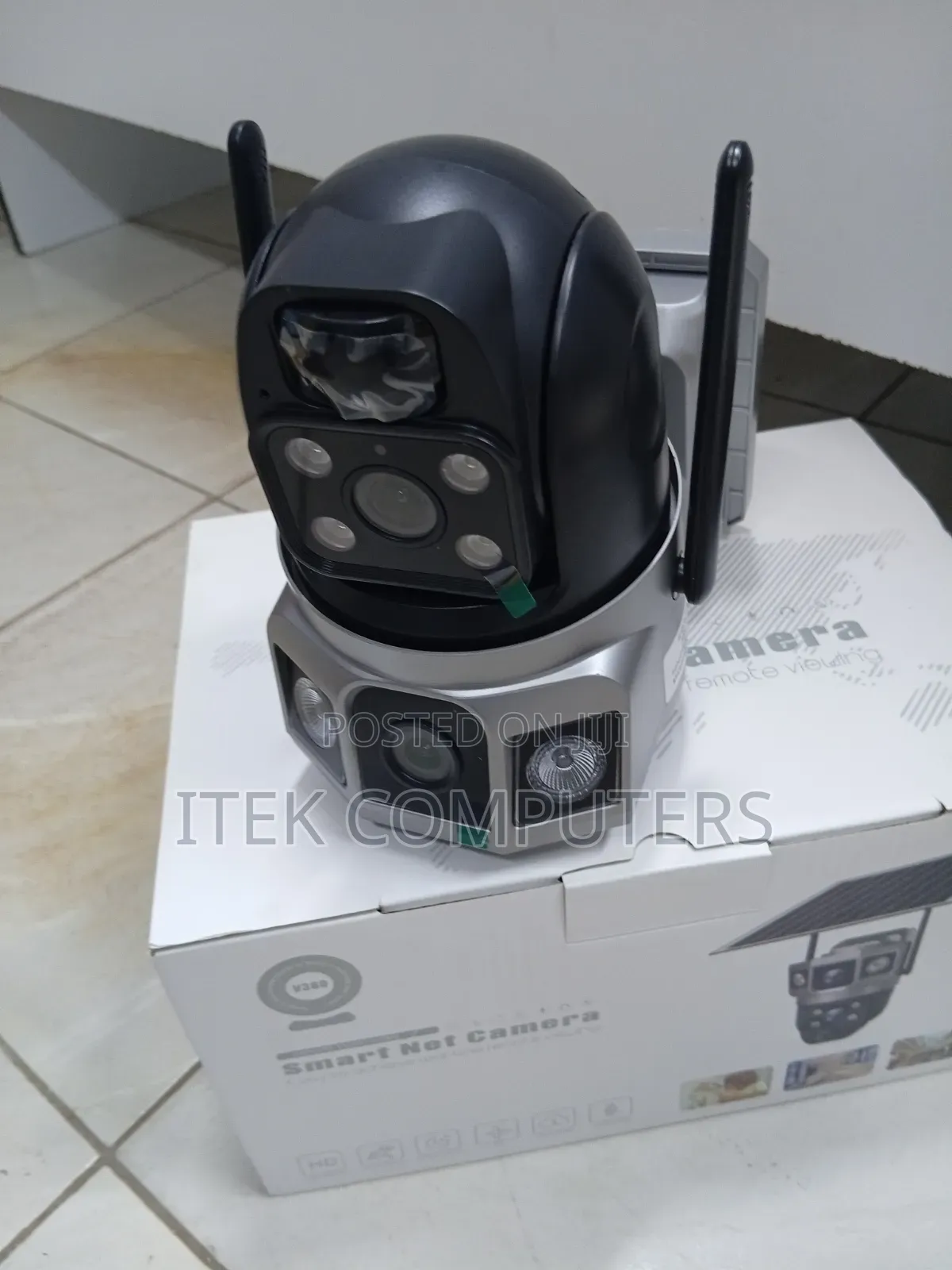 V380 Smart Net Camera With Dual Lens WiFi Solar Security System Device