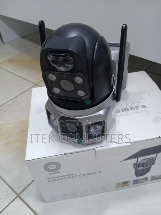 V380 Smart Net Camera With Dual Lens WiFi Solar Security System Device - main view