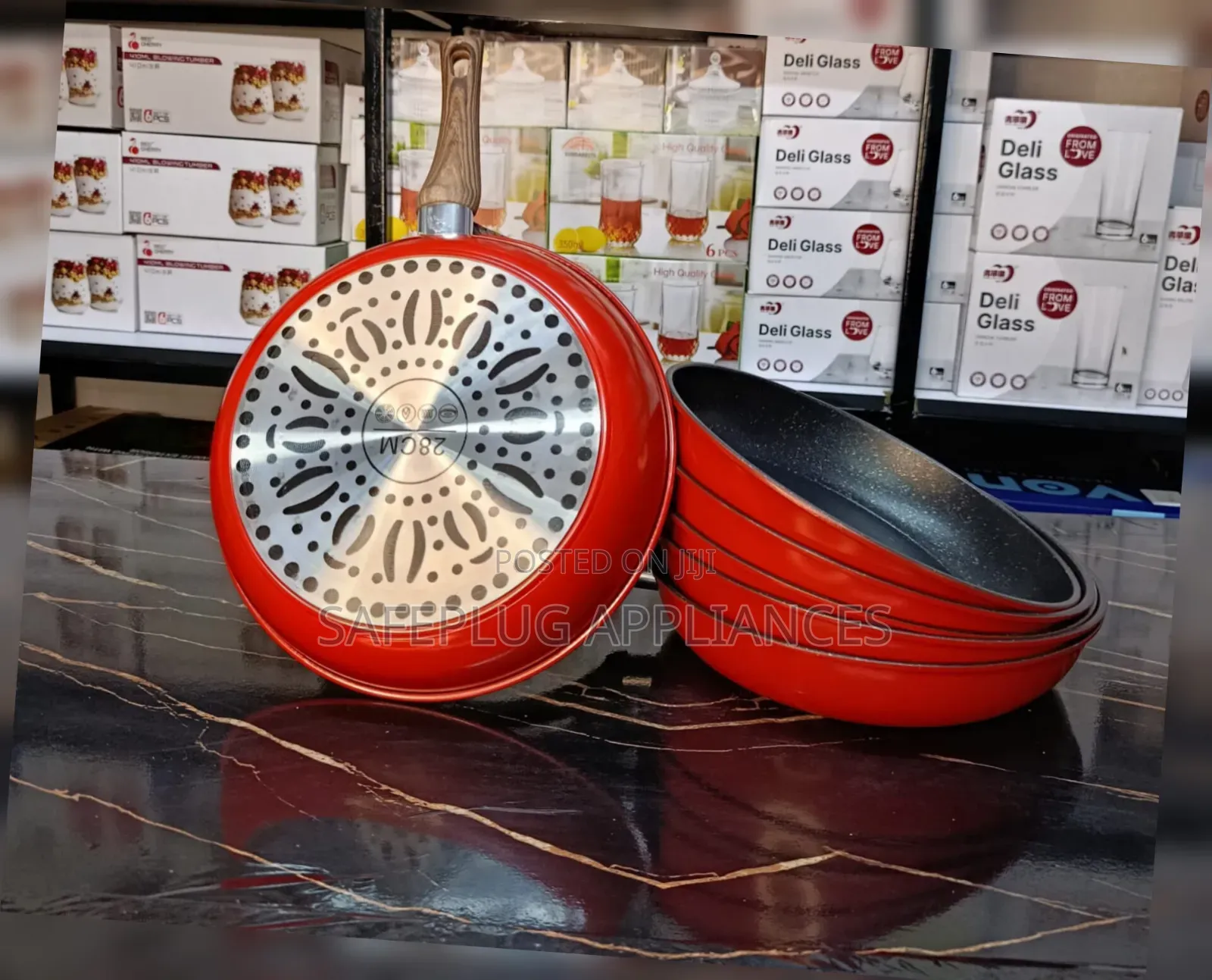 Heavy Duty 26cm Stone Granite Frying Pan – Durable Reliable