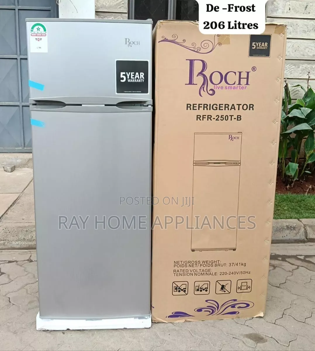 206litres RFR-250-T-B Direct Cool Double Door Refrigerator