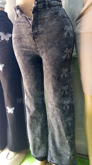 Ladies Mummy Jeans Gray Size 27 to 34