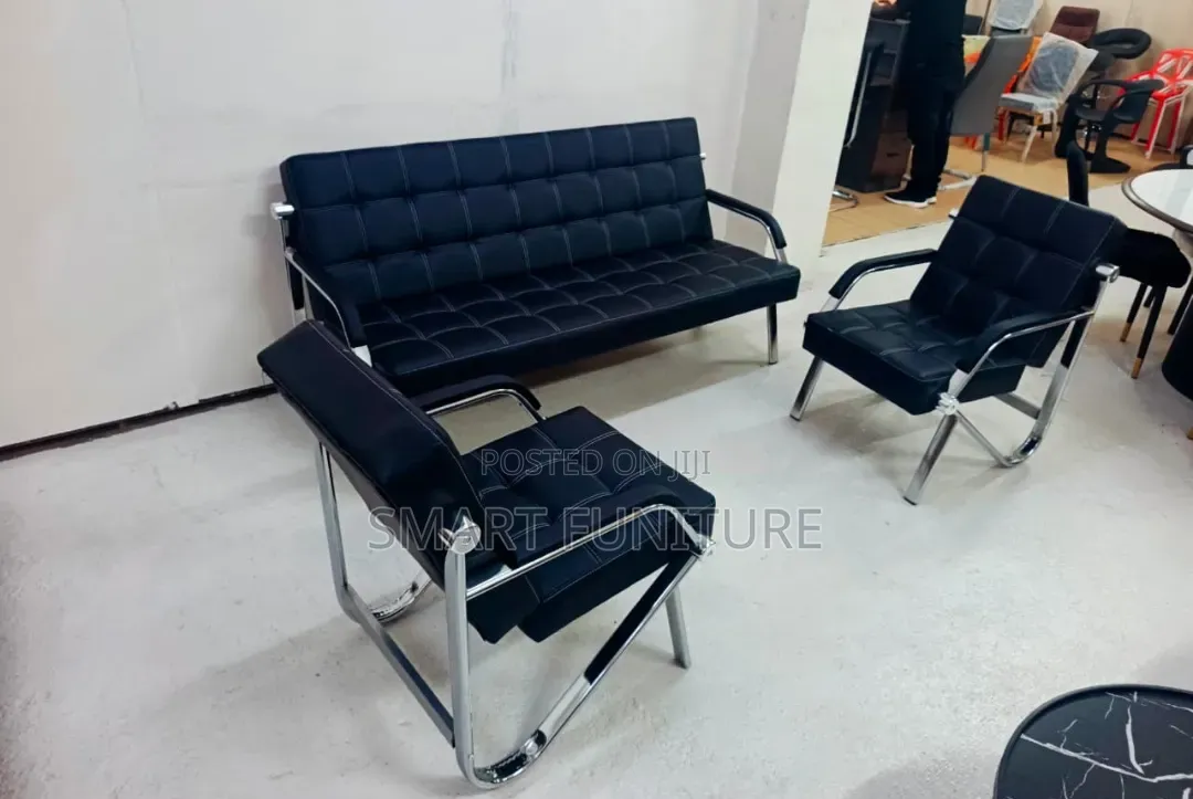 Full Black Luxury Modern SOFA/office Bench