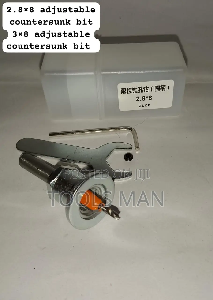 Adjustable Wood Countersink Drill Bit With Depth Stopper – 2.8mm X 8mm