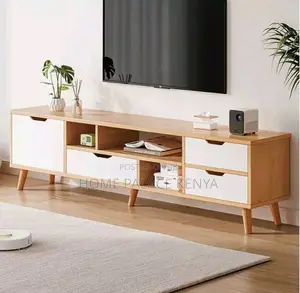 TV Stand; Wooden TV Stand Cabinet for Contemporary Home Interiors