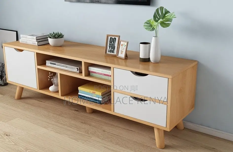 TV Stand; Wooden TV Stand Cabinet for Contemporary Home Interiors