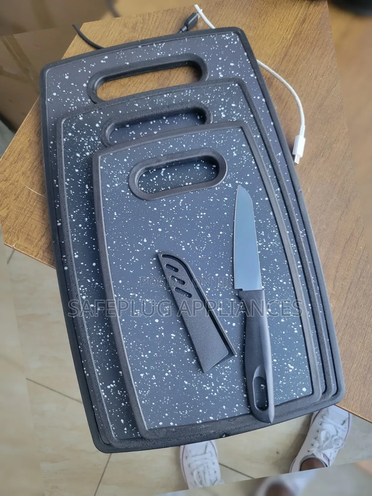 Kitchen Chopping Boards 3-Piece Set With Free Knife |
