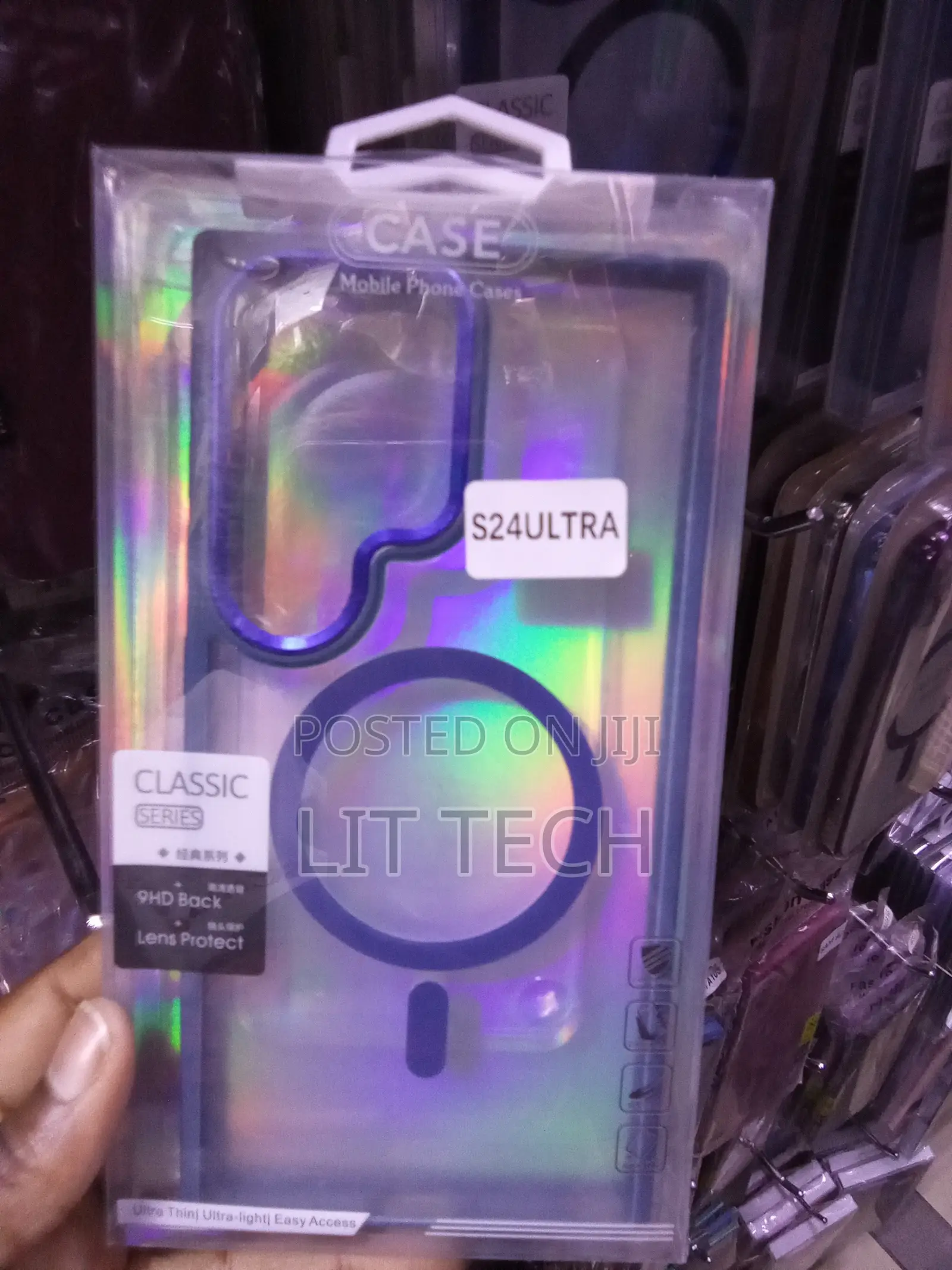 MagSafe Samsung Galaxy S24 Ultra Transluscent With Purple Edges