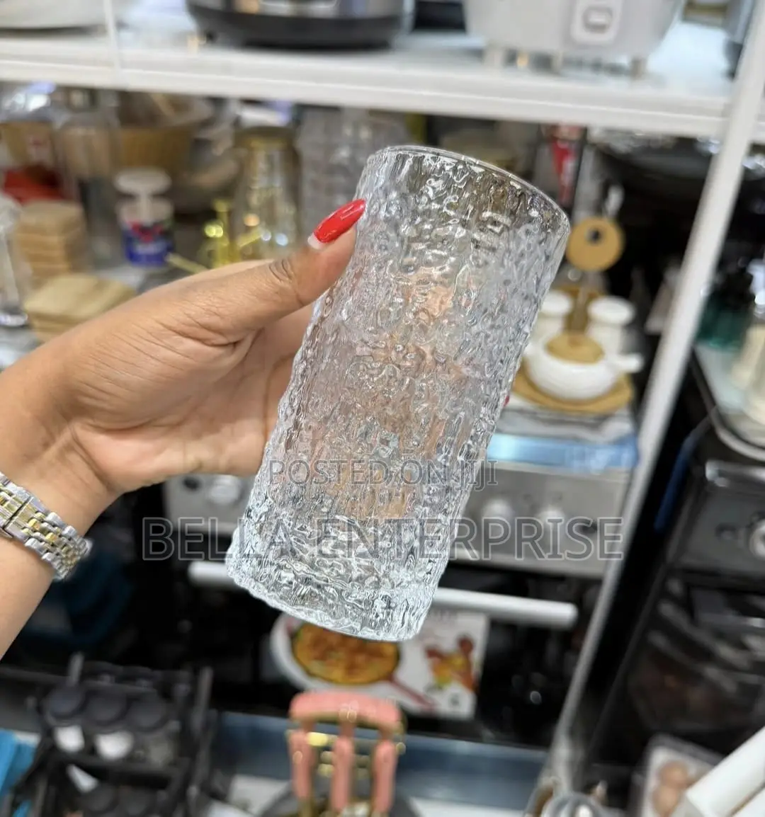 Heavy Borosilicate Wave Glass350ml6pc at 1800/=