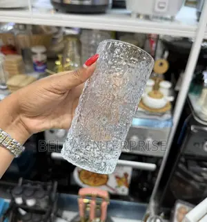 Heavy Borosilicate Wave Glass350ml6pc at 1800/=