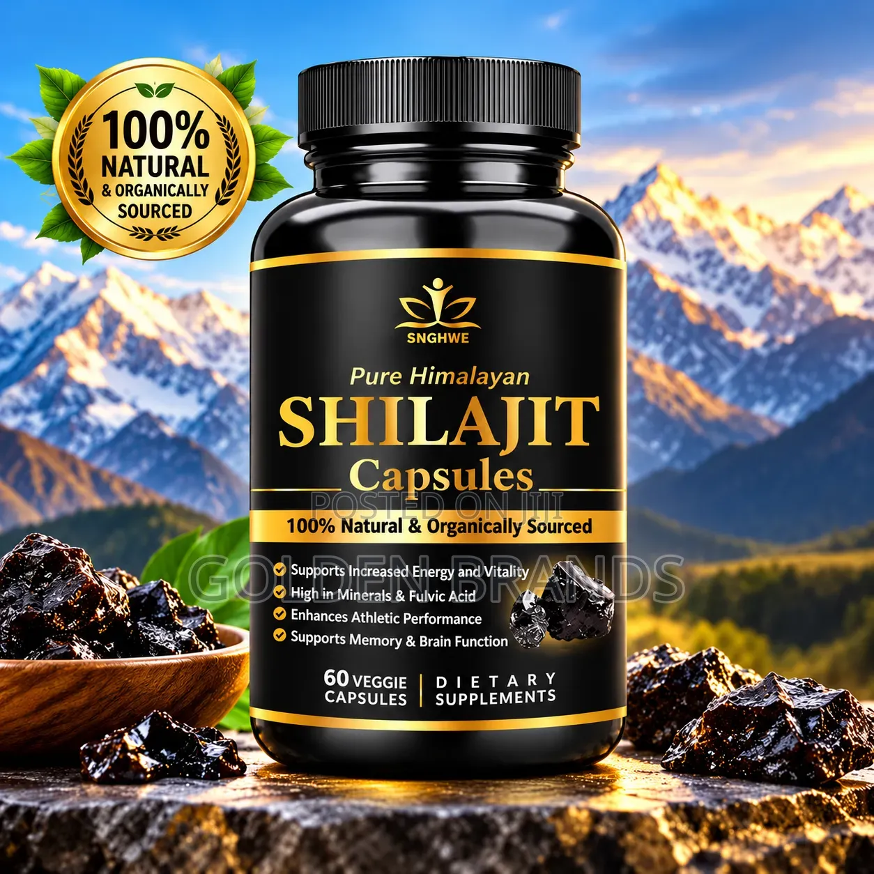 Pure Himalayan Shilajit–Natural Energy, Vitality Wellness Support