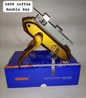 Moment 5898 Heavy Duty Interior Wooden Door Lock Set - Coffee Brown