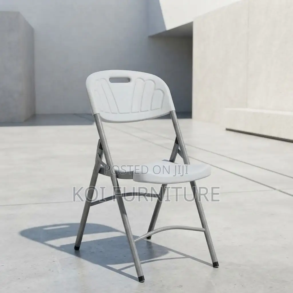 Office Chairs; White Armless Foldable Patio Home Gardern Seat