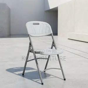 Office Chairs; White Armless Foldable Patio Home Gardern Seat