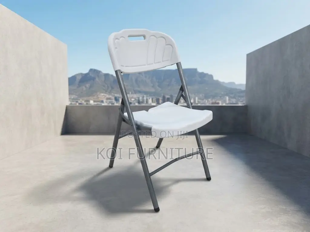 Office Chairs; White Armless Foldable Patio Home Gardern Seat
