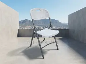 Office Chairs; White Armless Foldable Patio Home Gardern Seat