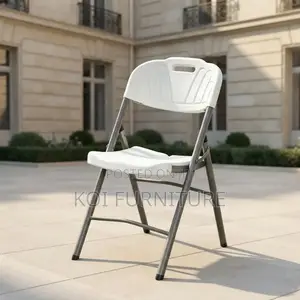 Office Chairs; White Armless Foldable Patio Home Gardern Seat