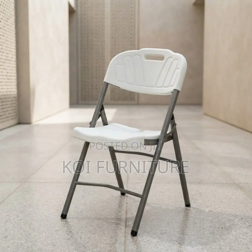 Office Chairs; White Armless Foldable Patio Home Gardern Seat