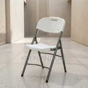 Office Chairs; White Armless Foldable Patio Home Gardern Seat