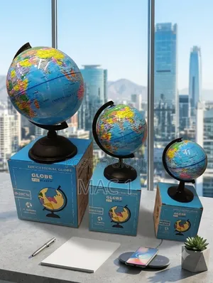 Educational Desktop World Globe – PVC Plastic (20cm / 14cm / 10cm)