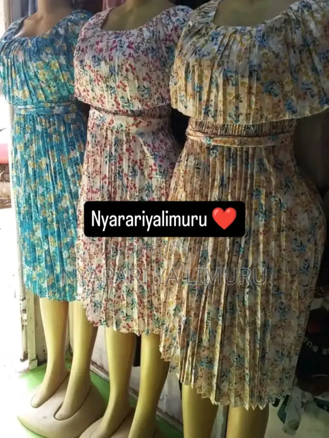 Mid Short Dress With Folds