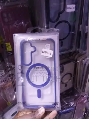 Transparent MagSafe Case for Samsung Galaxy S24+ With Purple Edges