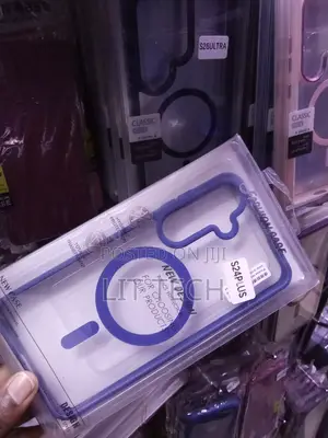 Transparent MagSafe Case for Samsung Galaxy S24+ With Purple Edges