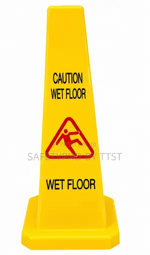 Wet Floor Triangular Cone