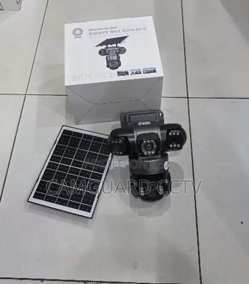 Triple Lens WiFi Solar Camera 360° PTZ Security CCTV With Solar Panel